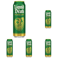 Liquid Death Severed Lime Sparkling Water Single, 19.2 FZ (Pack of 5)