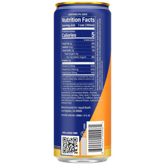 Liquid Death Sparkling Energy - Orange Horror (Orange and Cream), Zero Sugar Energy Drink, Unextreme Caffeine 100mg, Essential Vitamins, 12 Fl Oz (Pack of 12)