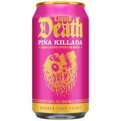 Liquid Death Soda-Flavored Sparkling Water - Piña Killada (Classic Piña Colada), Less Sugar*, Huge Flavor, No Caffeine, No Artificial Sweeteners, 12 Fl Oz (Pack of 12)